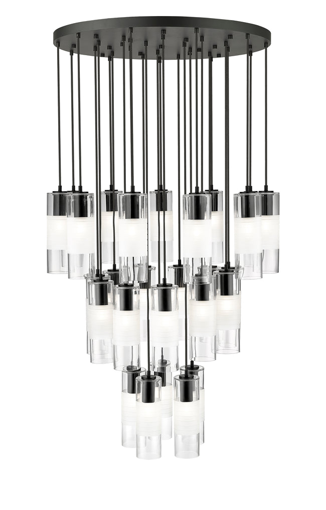 824P-27R-MB - Alton 27 Light 36" Chandelier - Matte Black