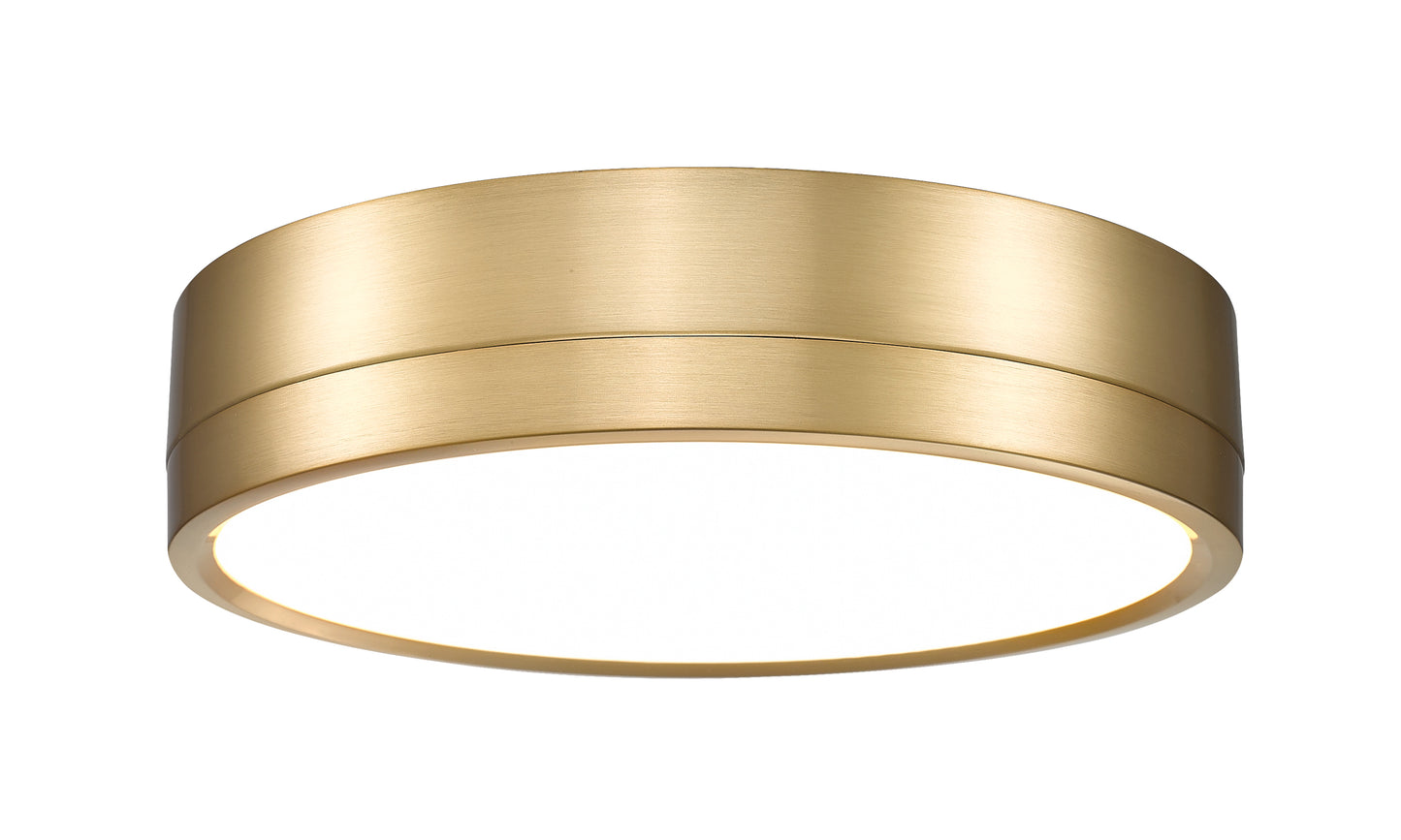 1006F12-MGLD-LED - Algar 1 Light Flush 12" Mount - Modern Gold