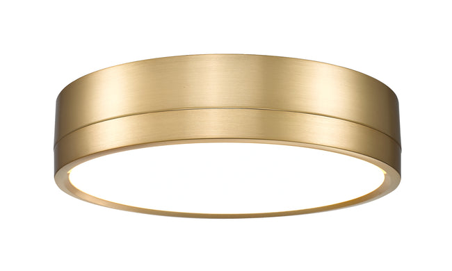 1006F12-MGLD-LED - Algar 1 Light Flush 12" Mount - Modern Gold
