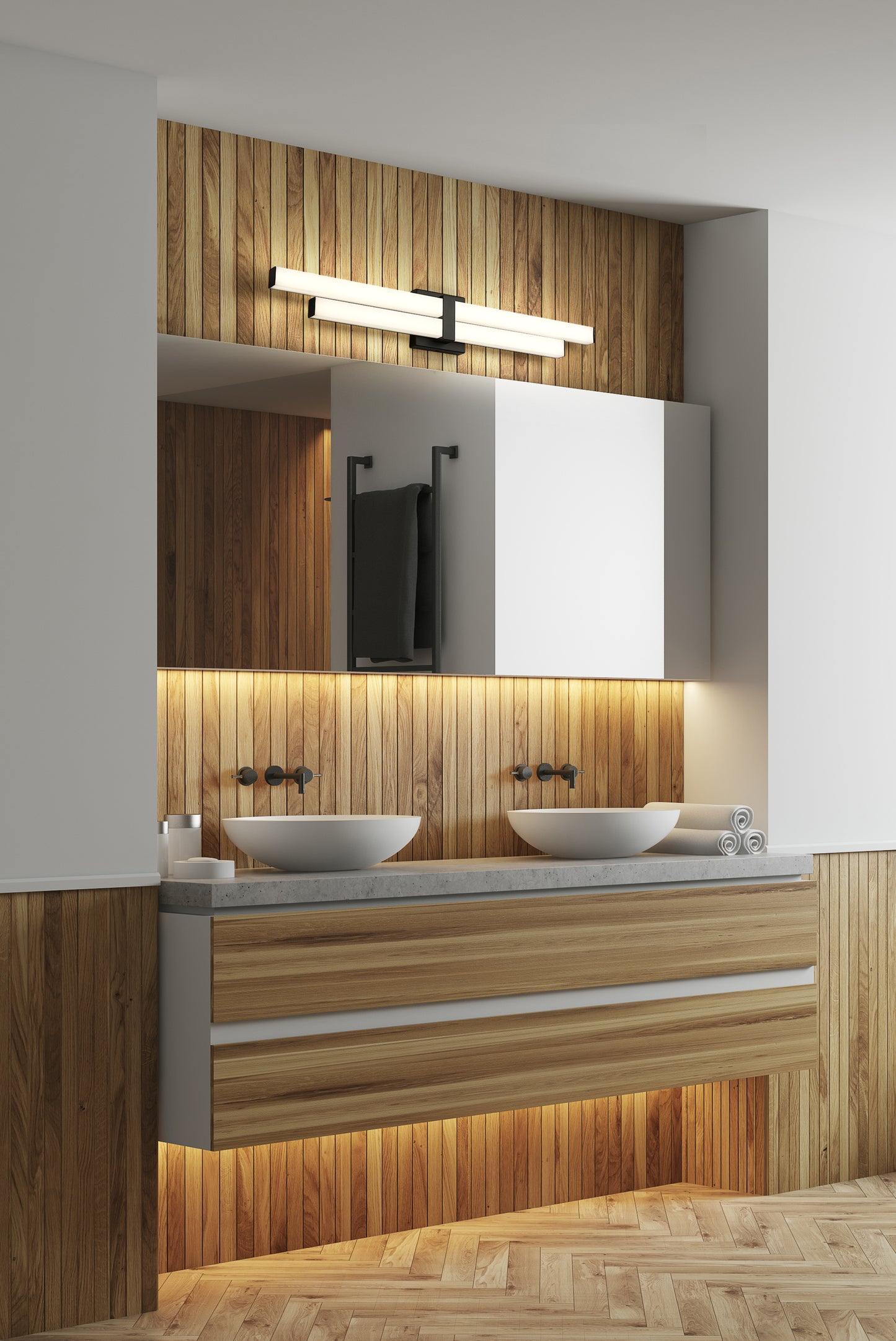 1008-32W-MB-LED - Zane 2 Light 32" Vanity - Matte Black