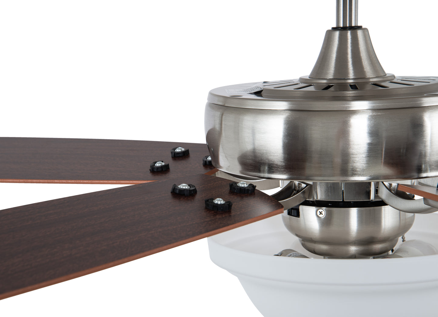 TCE52BNK5C1-C - Twist N Click 1 Light 52" 5 Blade Ceiling Fan with Light Kit - Brushed Nickel