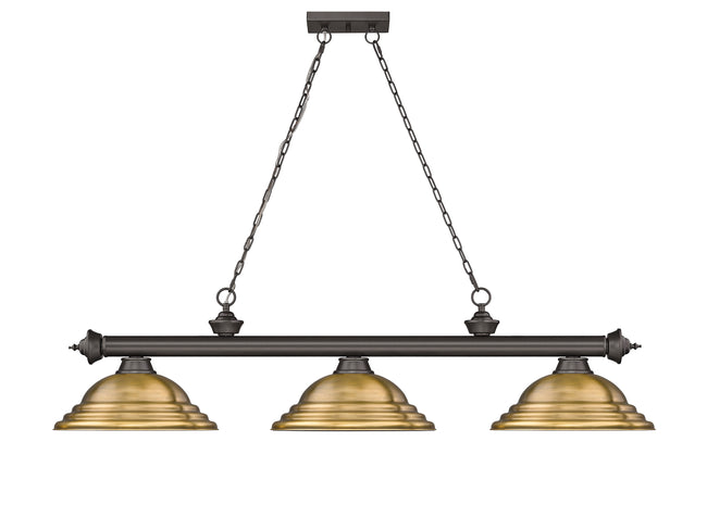 2306-3BRZ-SRB - Cordon 3 Light 58" Billiard - Bronze