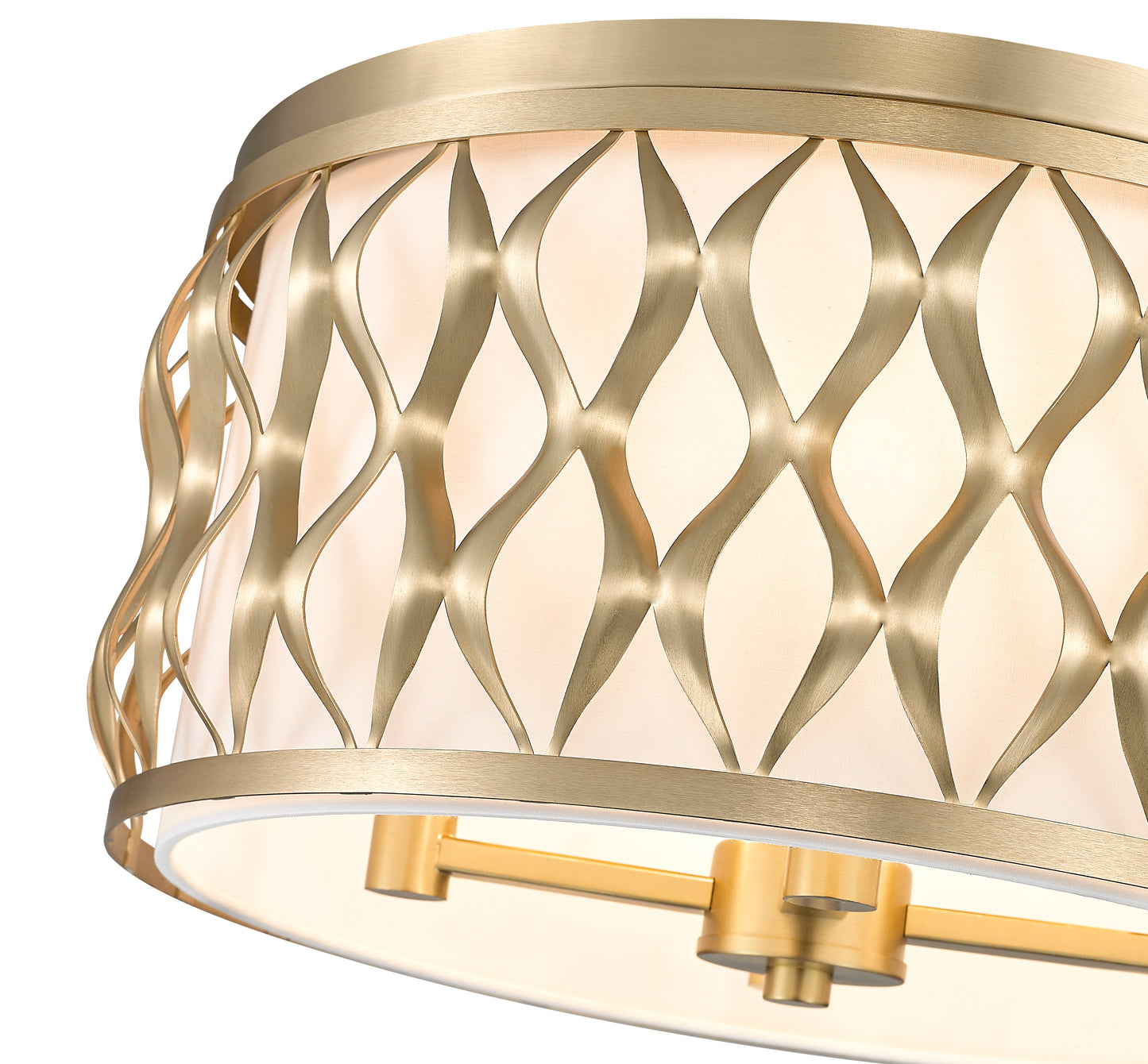 1948F16-MGLD - Harden 4 Light Flush 16" mount - Modern Gold