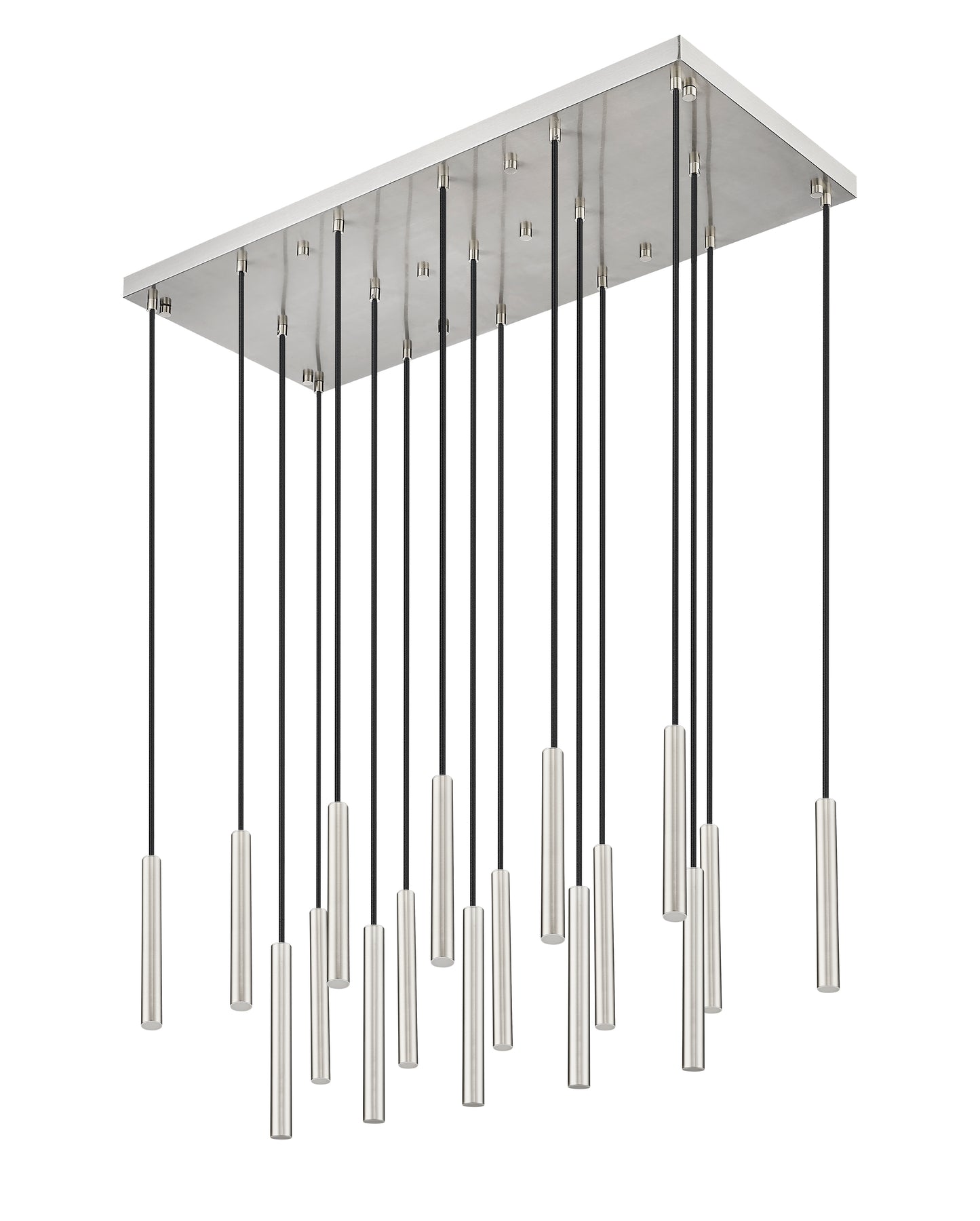 919MP12-17L-BN-LED - Forest 17 Light Linear 42" Chandelier - Brushed Nickel