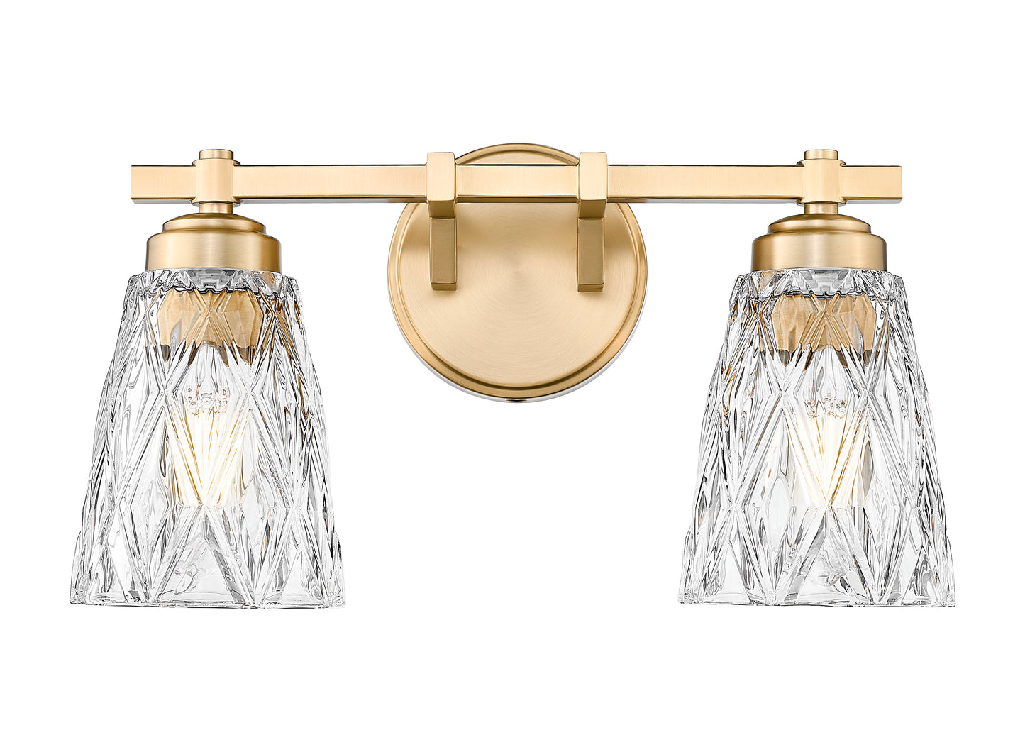 1960-2V-MGLD - Andree 2 Light 16" Vanity - Modern Gold