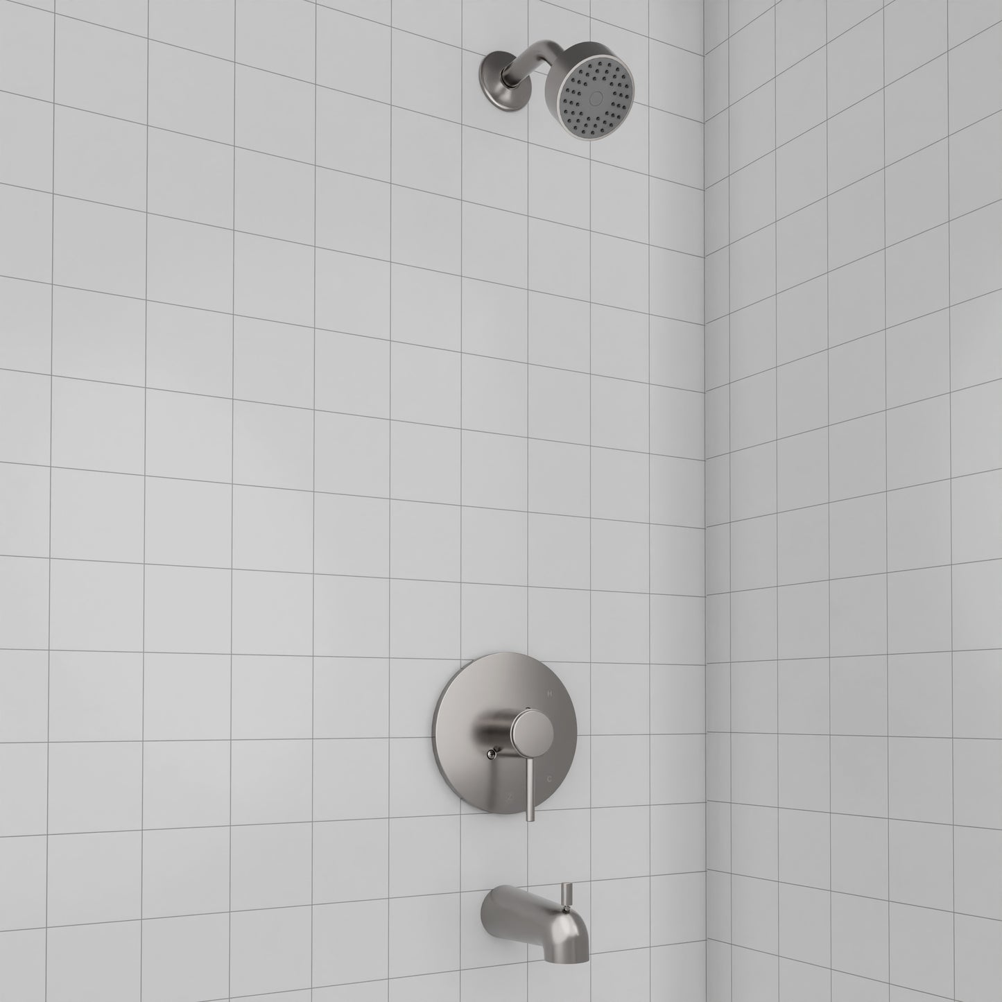 RBCN1-SHS-BN - Rubicon Elegant Shower System in Brushed Nickel