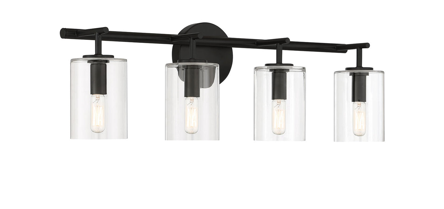 55604-FB - Hailie 4 Light 28" Wide Vanity Light - Flat Black