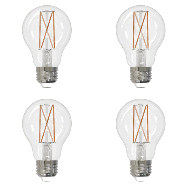 776958 - Filaments Dimmable A19 Clear Glass Medium Base - 8.5 Watt - 5000K - 4 Pack