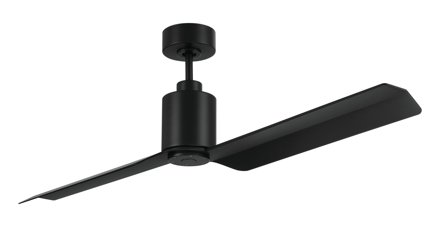SLK56FB2 - Sleek 56" 2 Blade Indoor Outdoor Ceiling Fan - Flat Black