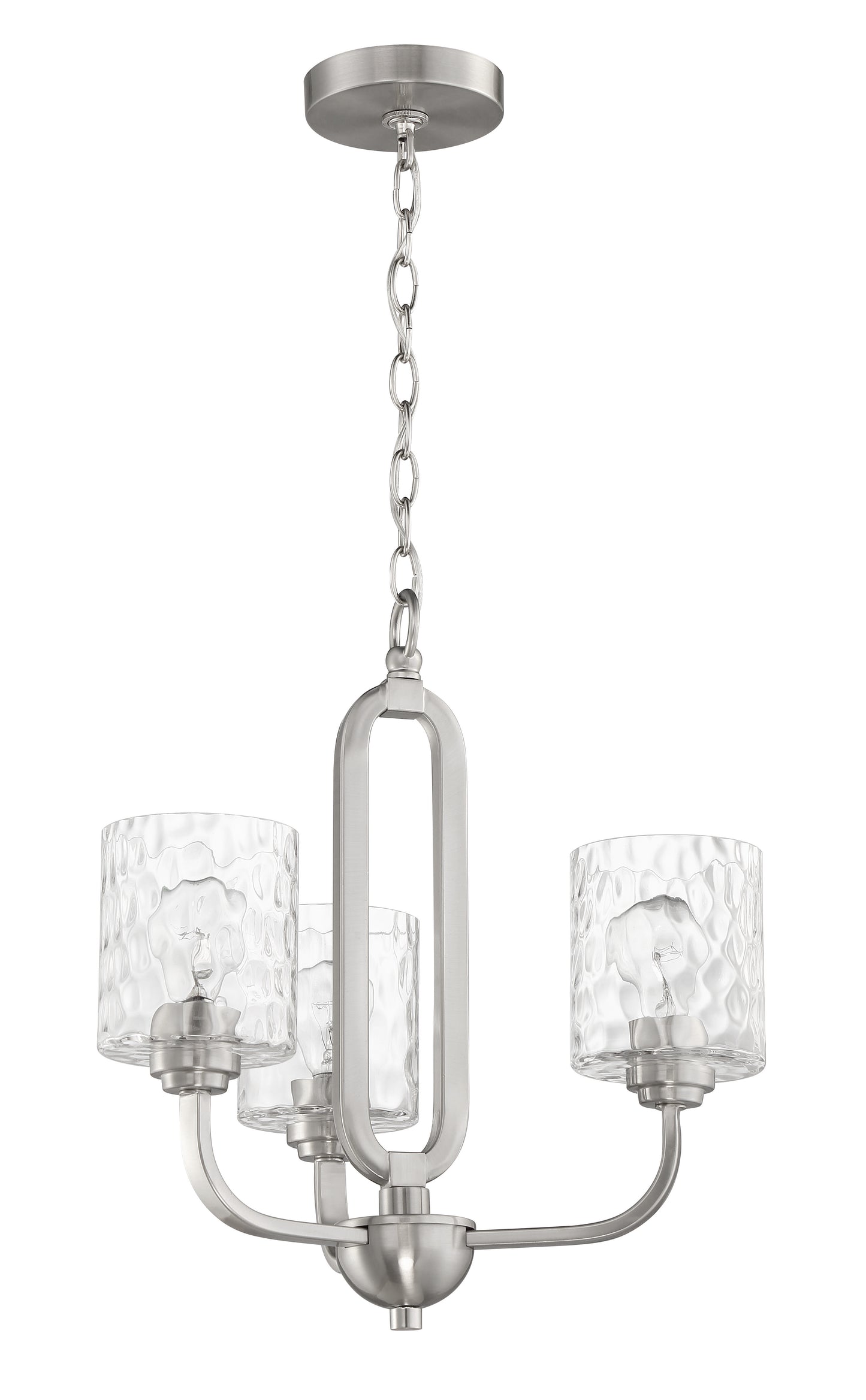 54223-BNK - Collins 3 Light 18" Wide Chandelier - Brushed Nickel