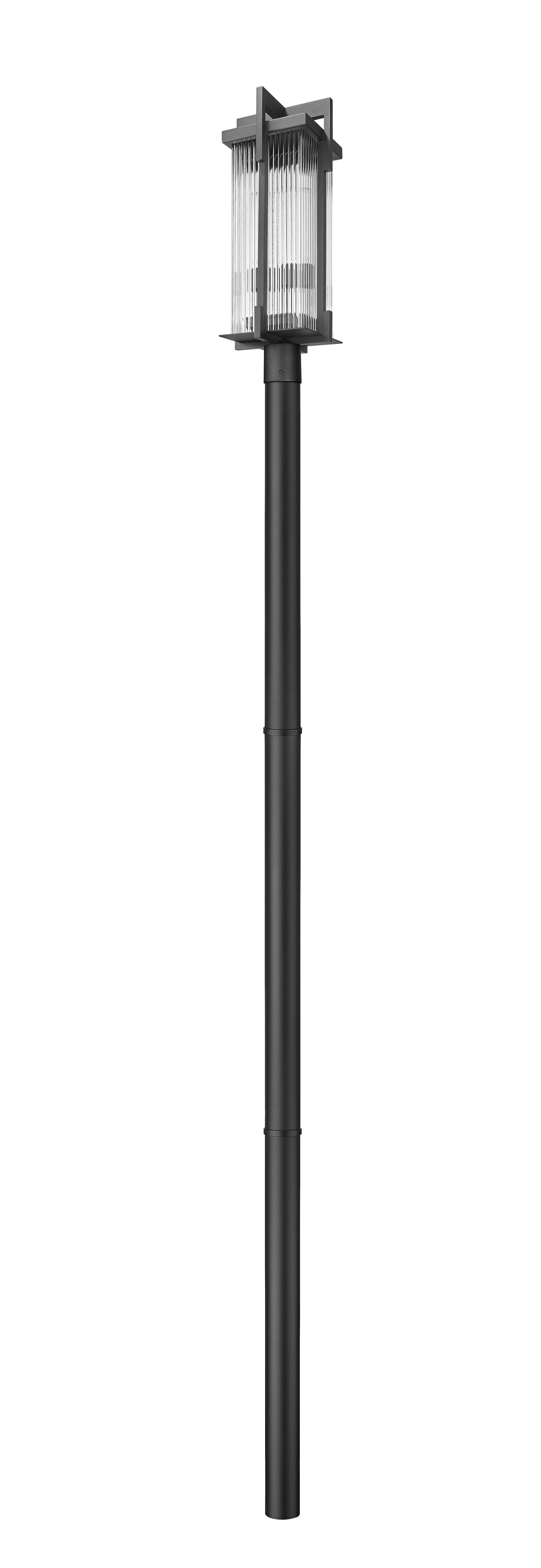 5031PHBR-5009P96-BK - Fortis 2 Light Outdoor Post Mounted 120" Fixture - Sand Black