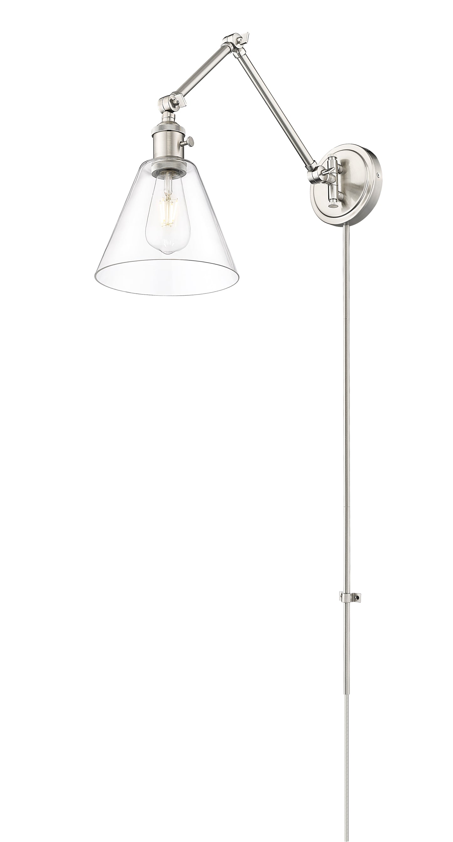 348S-BN - Gayson 1 Light Wall 8" Sconce - Brushed Nickel