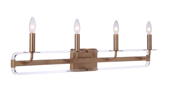57704-SB - Graclyn 4 Light 35" Wide Vanity Light - Satin Brass