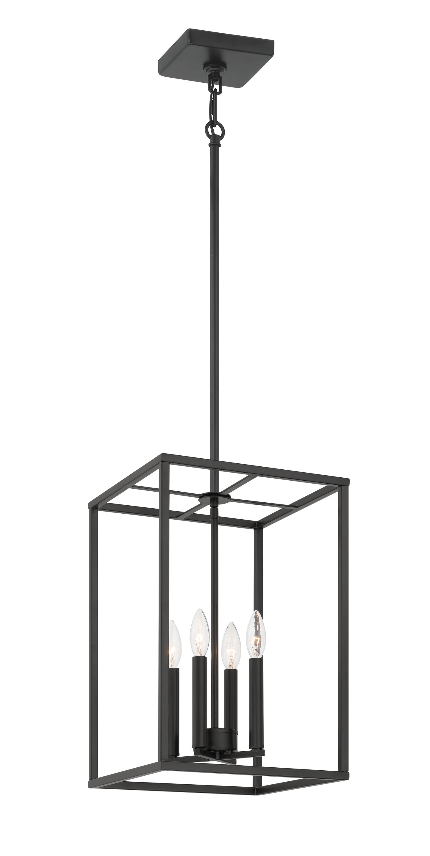 60635-FB - Signature Foyer 4 Light 12" Wide Foyer Light - Flat Black