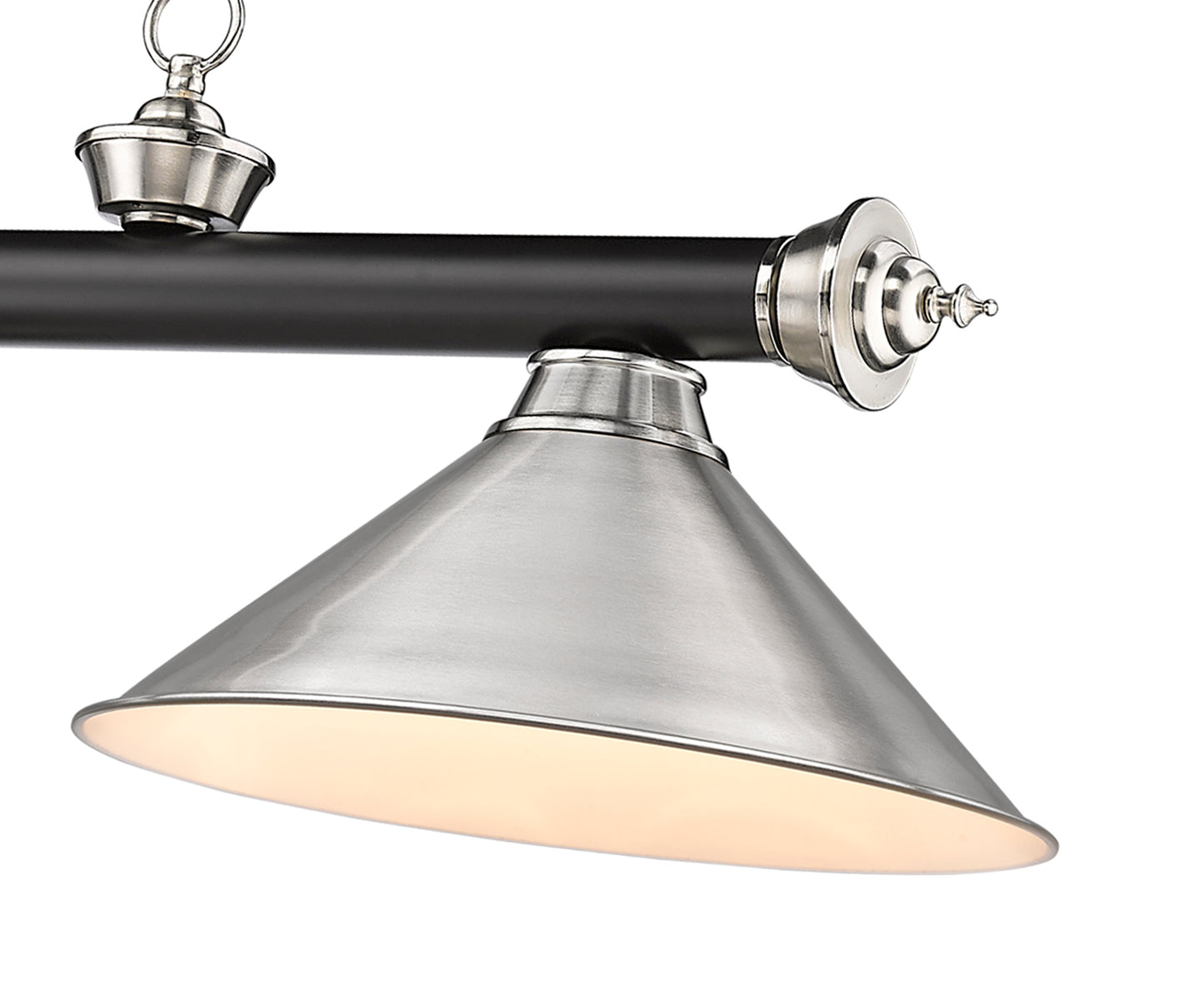 2306-3MB-BN-BN15 - Cordon 3 Light 57" Billiard - Matte Black / Brushed Nickel