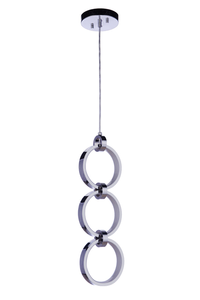 59393-CH-LED - Context 3 Light 5.13" Wide Pendant - Chrome