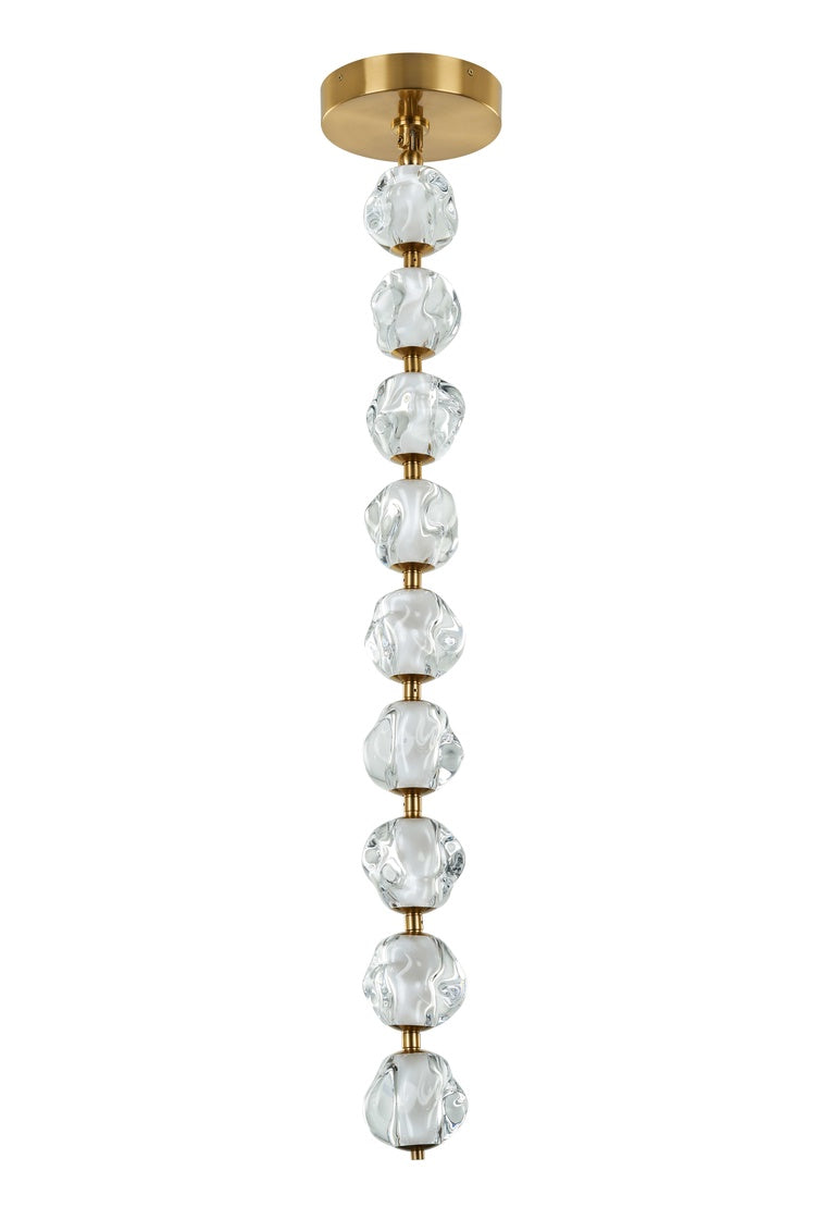 59492-SB-LED - Jackie 8.3" Wide Pendant - Satin Brass