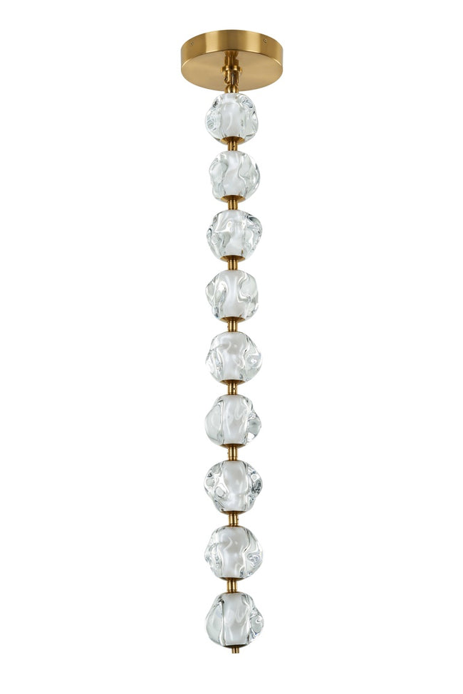 59492-SB-LED - Jackie 8.3" Wide Pendant - Satin Brass