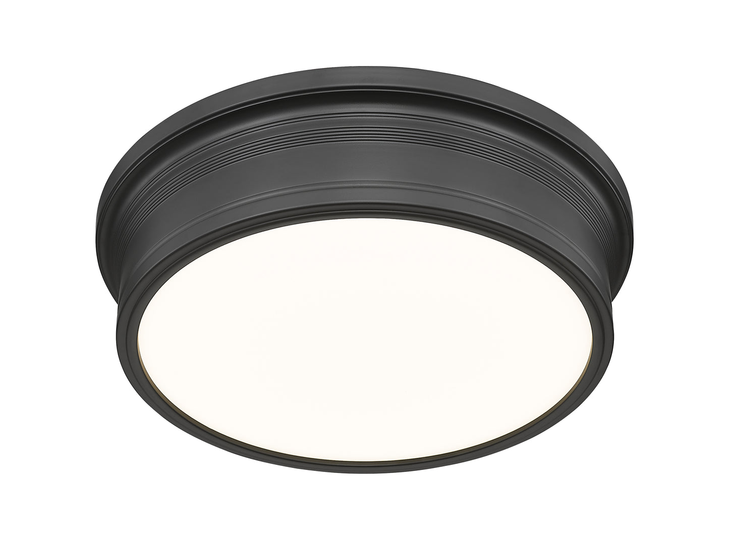 7702F16-MB-LED - Bentley 1 Light Flush 16" Mount - Matte Black