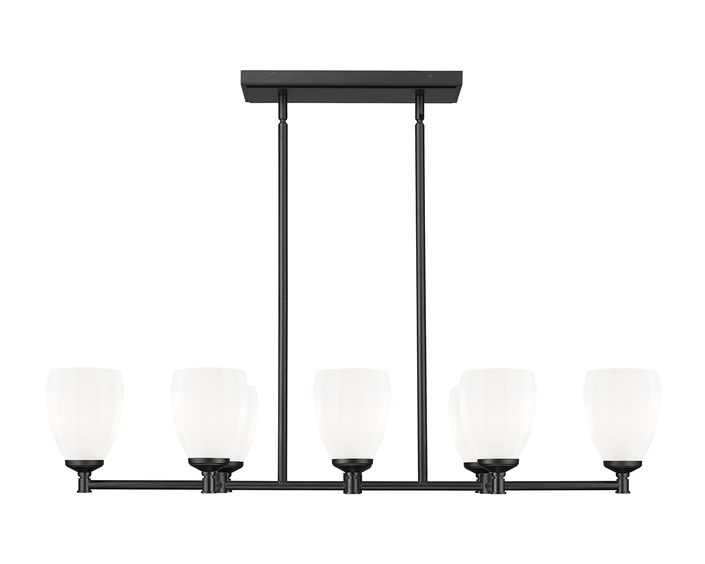 7004-8L-MB - Oren 8 Light Linear 42" Chandelier - Matte Black