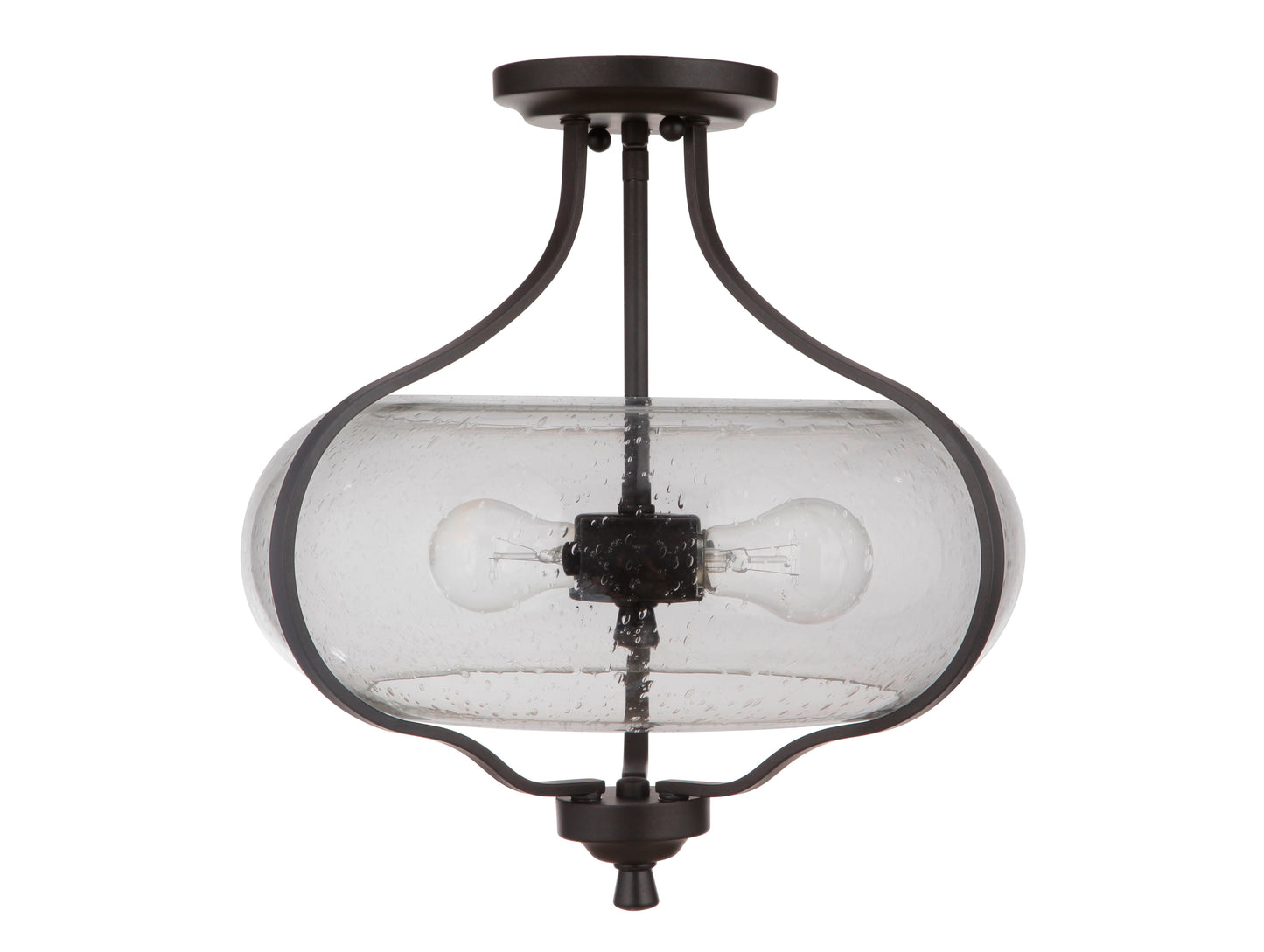 49952-ESP - Serene 2 Light 15" Wide Semi Flush Mount - Espresso