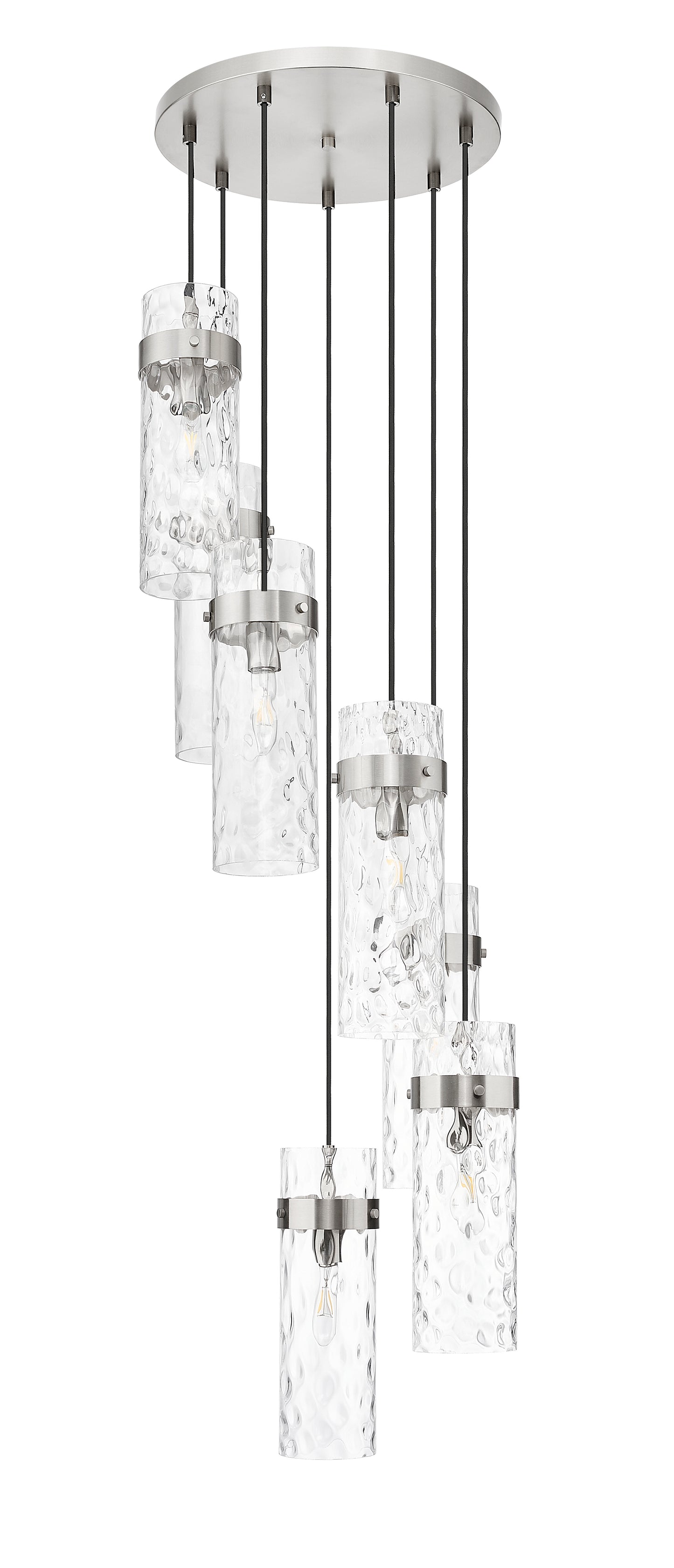 7002P5-7R-BN - Fontaine 7 Light 20" Chandelier - Brushed Nickel