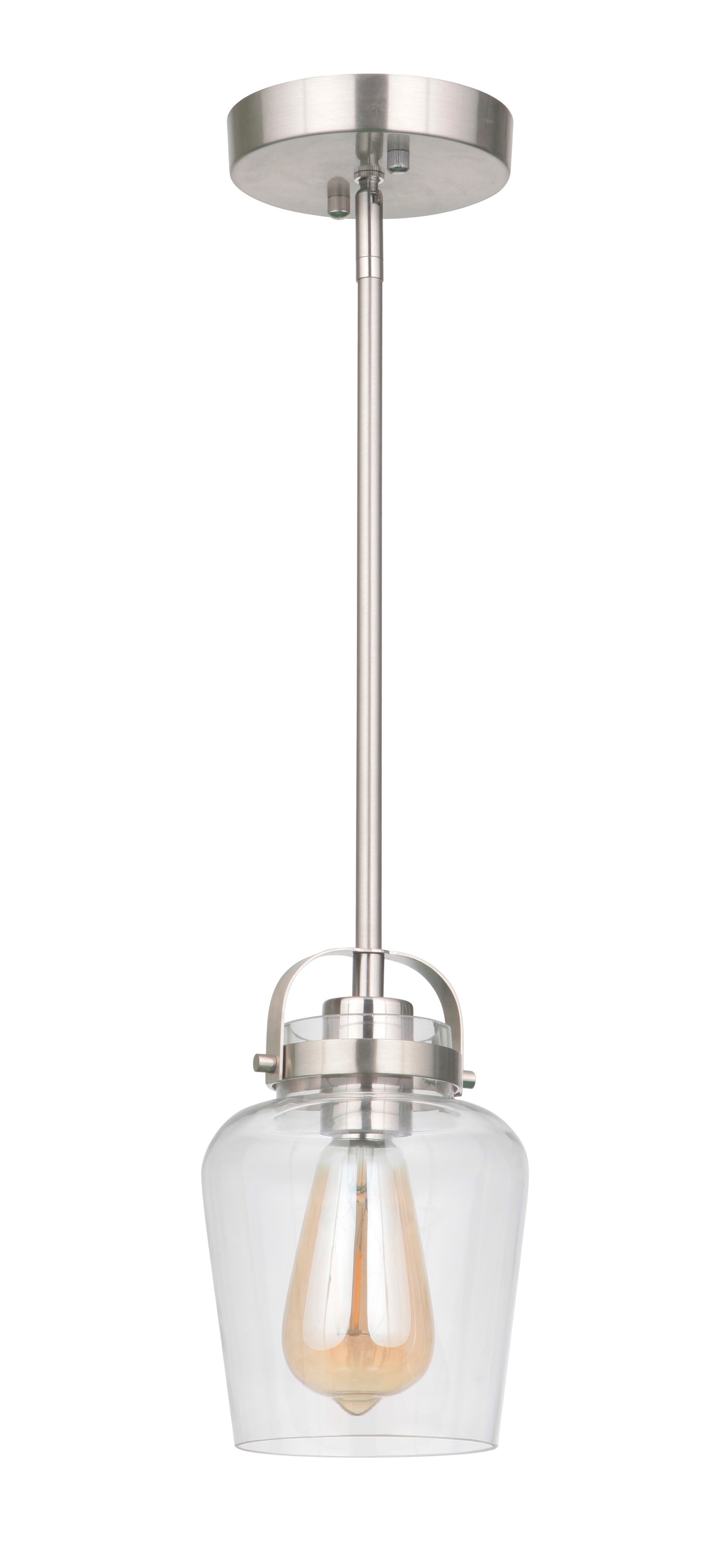 53591-BNK - Trystan 1 Light 5.5" Wide Mini Pendant - Brushed Nickel