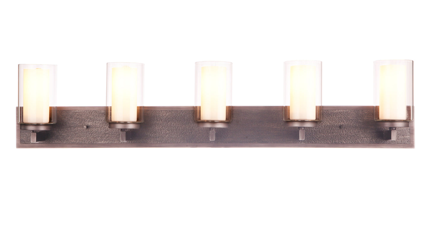 11642NIVNI5 - Texture 5 Light 42" Wide Vanity Light - Natural Iron / Vintage Iron