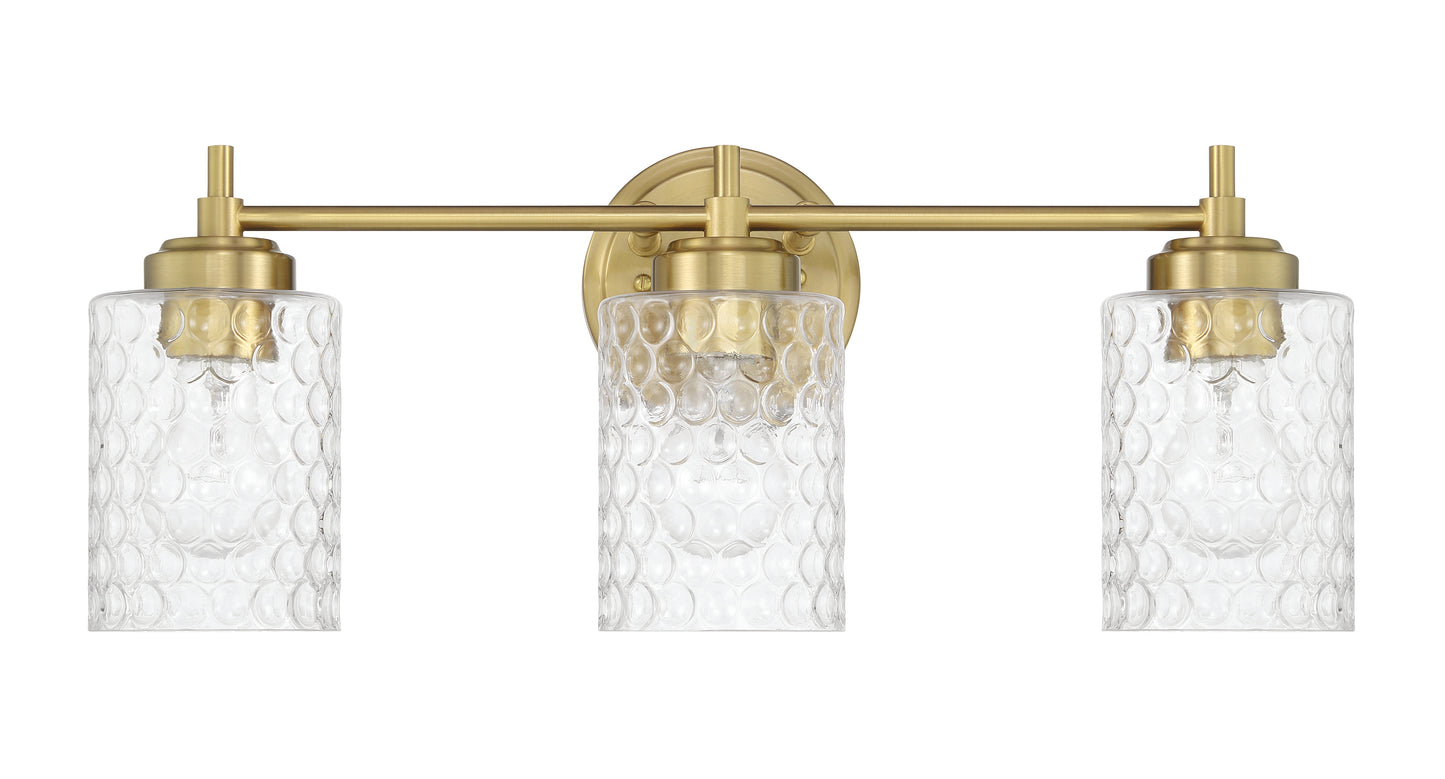 60503-SB - Claire 3 Light 21" Wide Vanity Light - Satin Brass