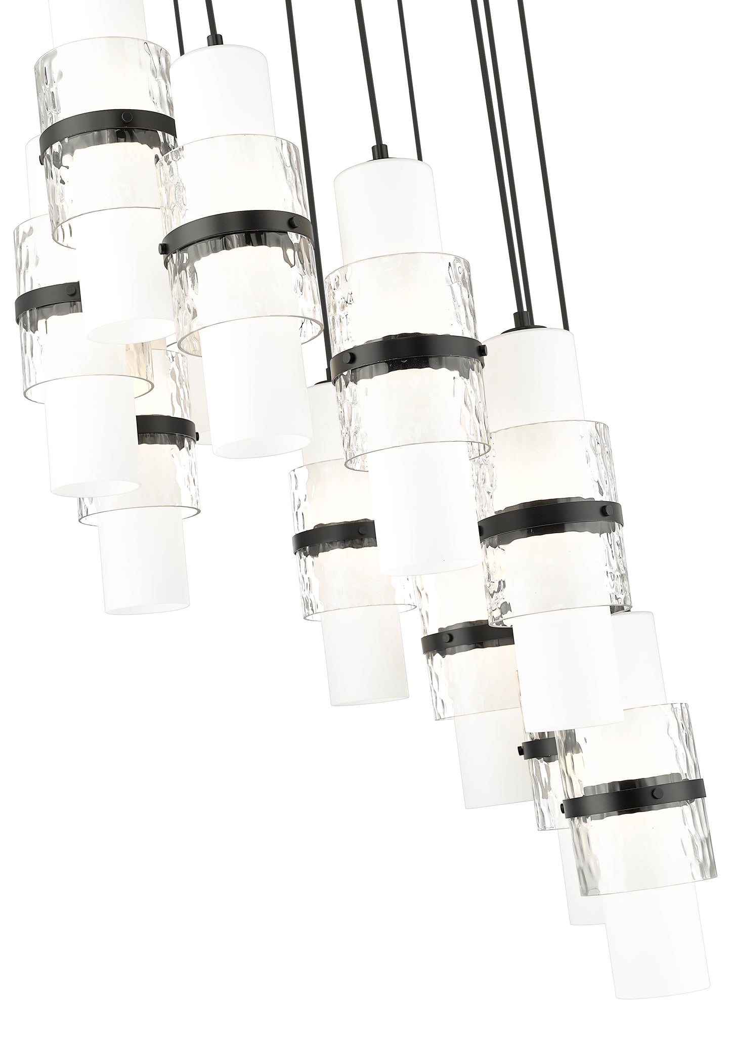 1946P-11R-MB - Cayden 11 Light 24" Chandelier - Matte Black