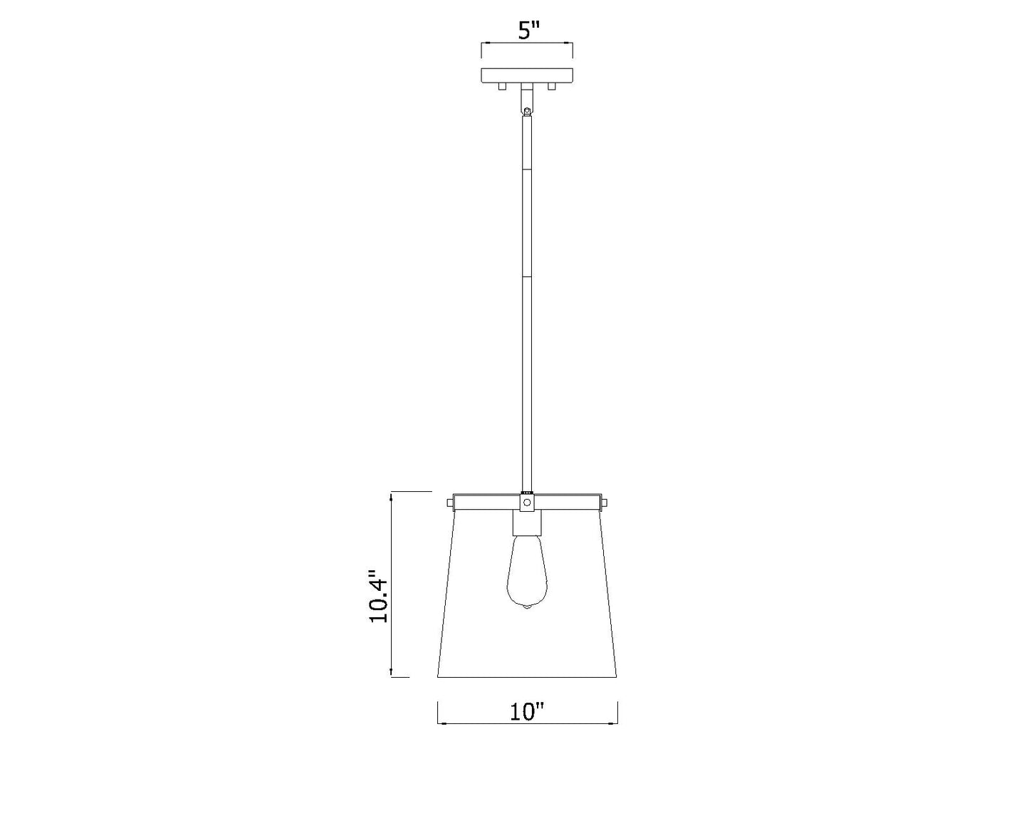 3032P10-RB - Callista 1 Light 10" Pendant - Rubbed Brass
