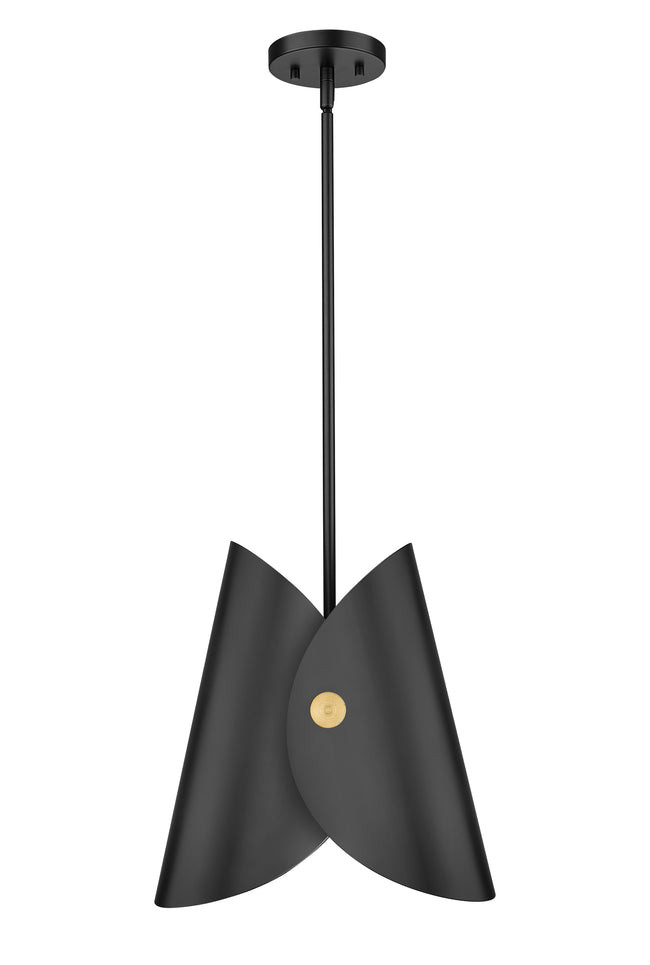 1951P11-MB - Salone 1 Light 10" Pendant - Matte Black
