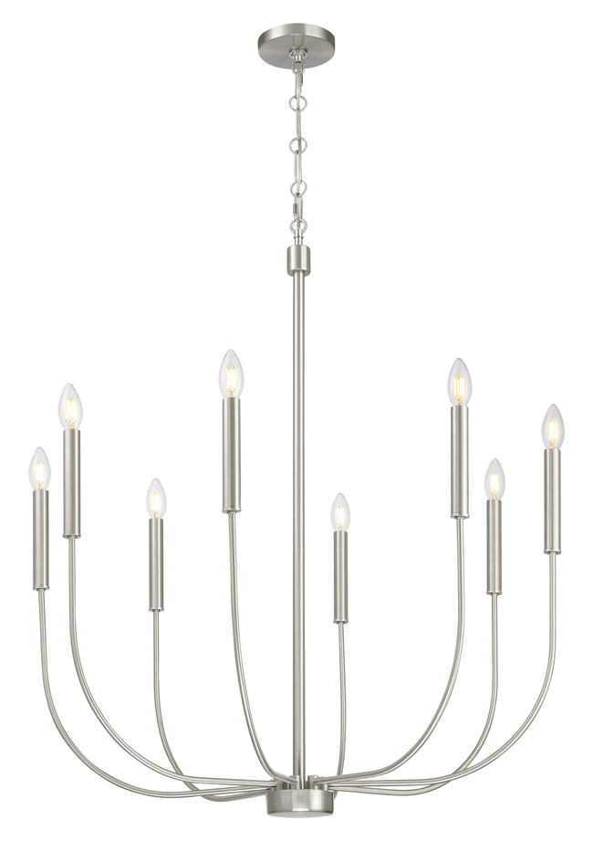 59828-BNK - Traci 8 Light 31" Wide Chandelier - Brushed Nickel