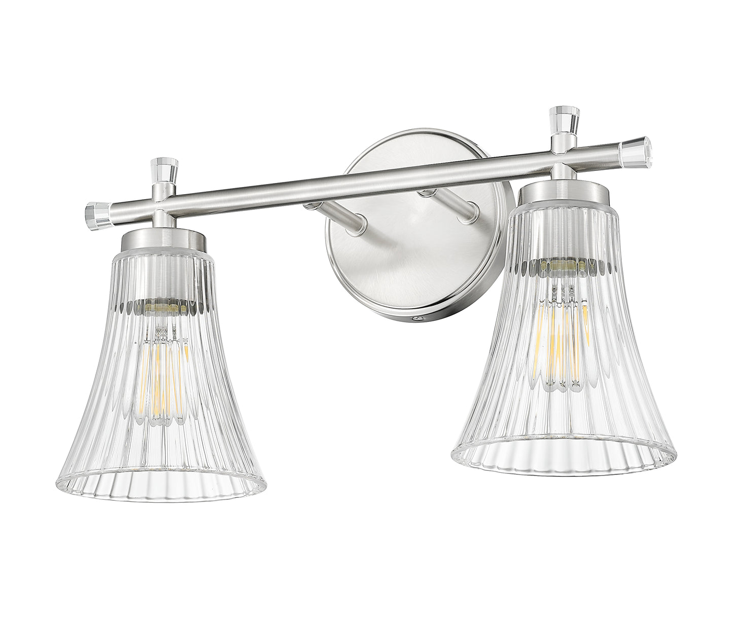 7519-2V-BN - Belle 2 Light 16" Vanity - Brushed Nickel