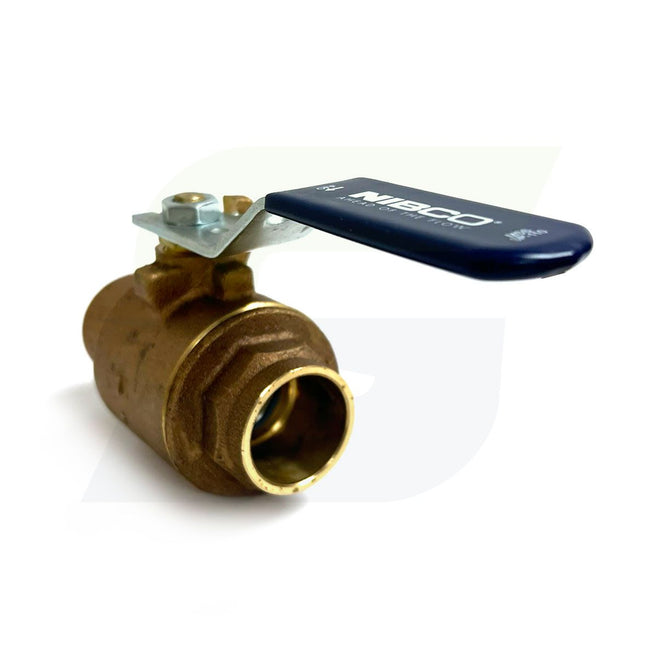 NJ8300A - 1" Bronze Ball Valve, Female Solder Cup, Full Port
