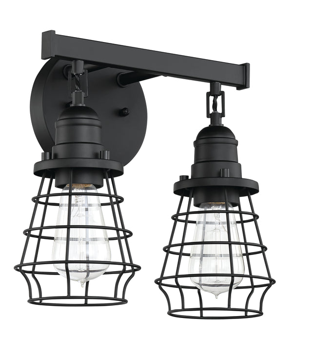 50602-FB - Thatcher 2 Light 12" Wide Vanity Light - Flat Black