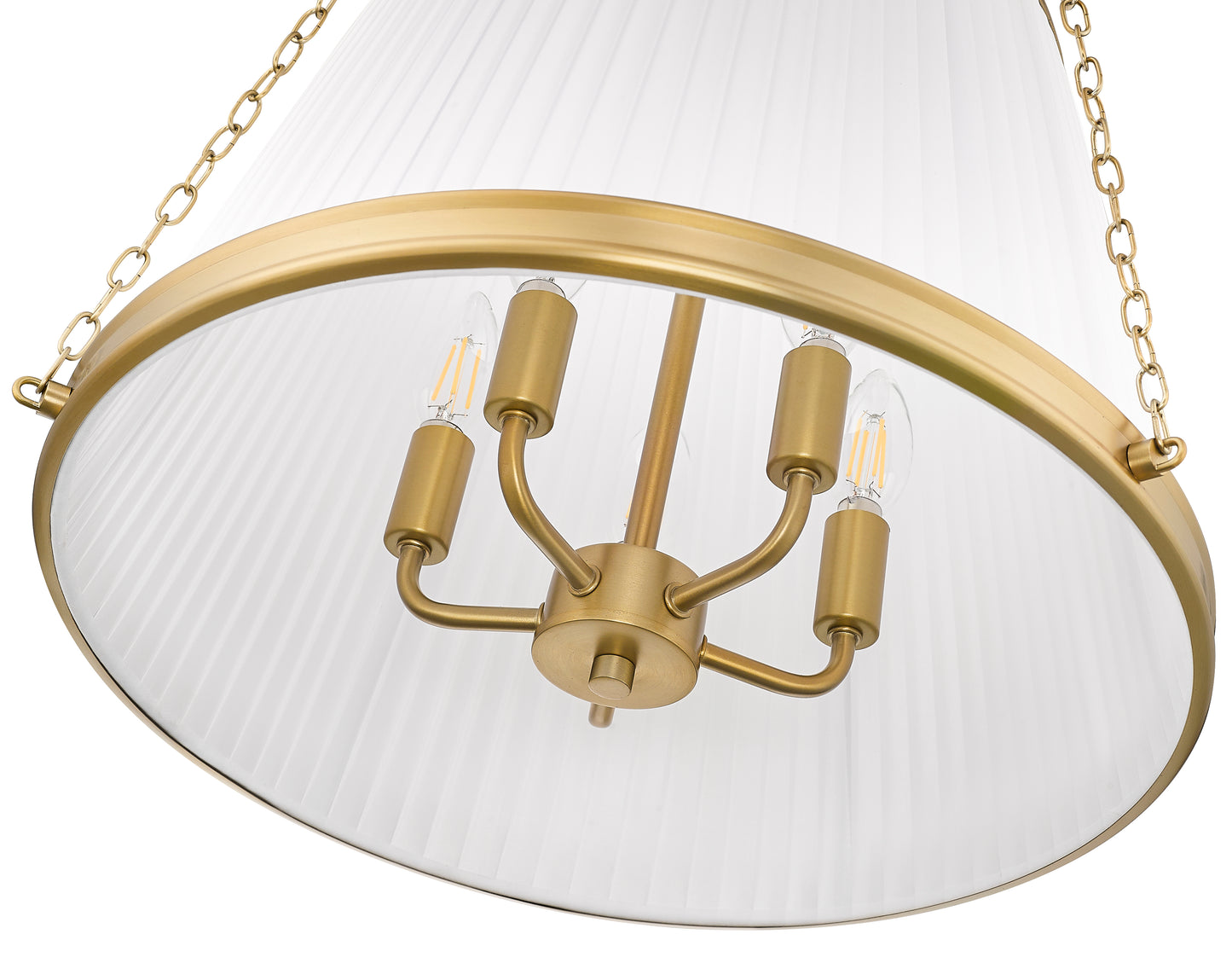 1954P18-MGLD - Madeline 5 Light 18" Pendant - Modern Gold