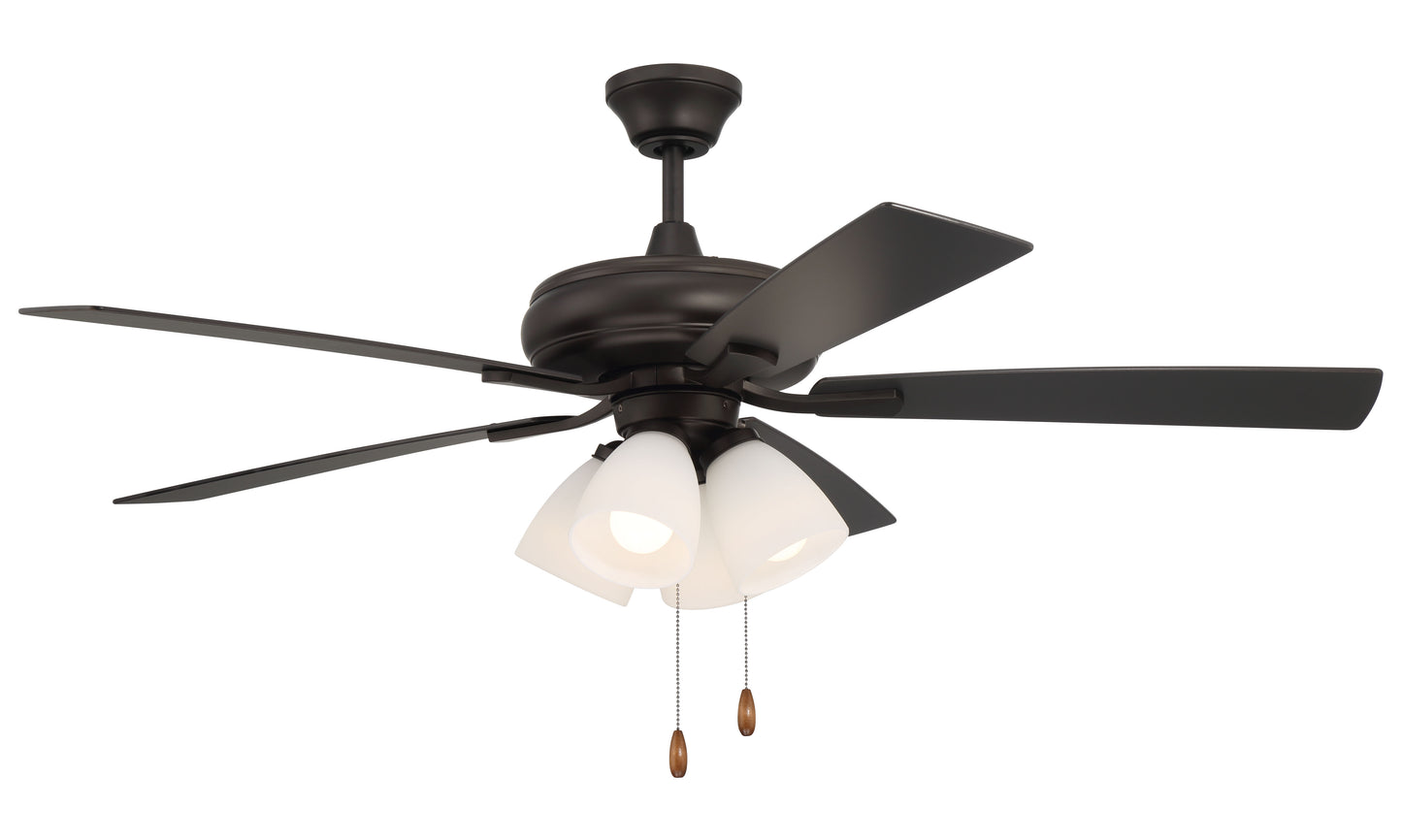 ECF114ESP5-ESPWLN - Eos Frost 4 Light 52" 5 Blade Ceiling Fan with Light Kit - Espresso
