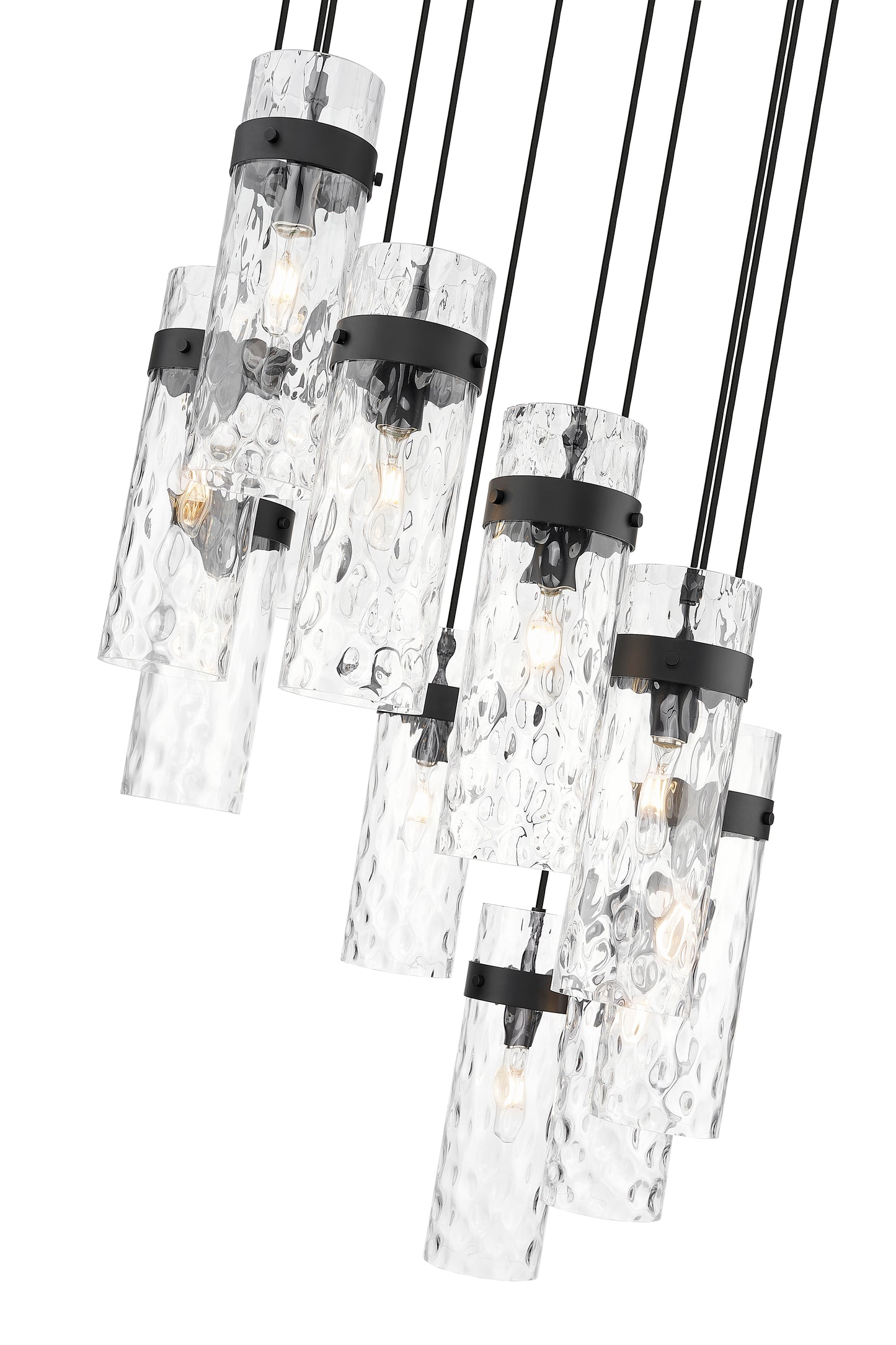 7002P5-11R-MB - Fontaine 11 Light 26" Chandelier - Matte Black