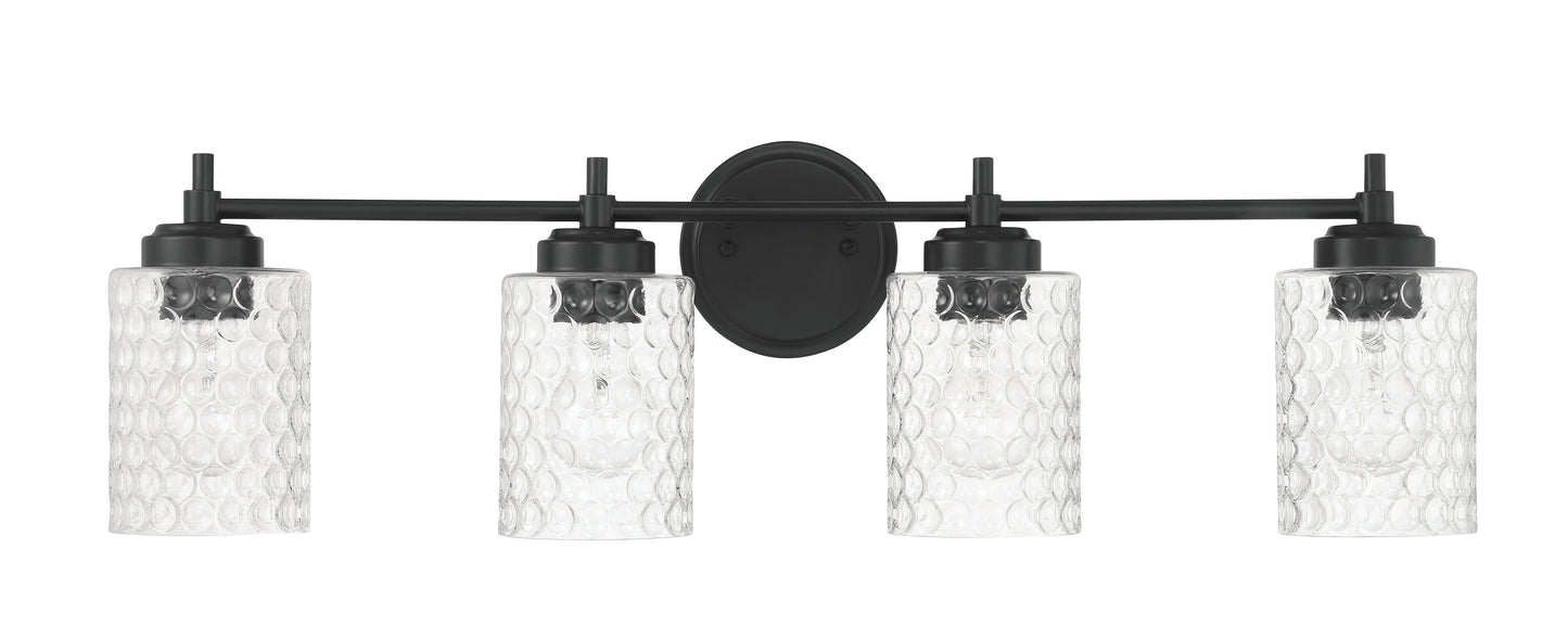 60504-FB - Claire 4 Light 30" Wide Vanity Light - Flat Black