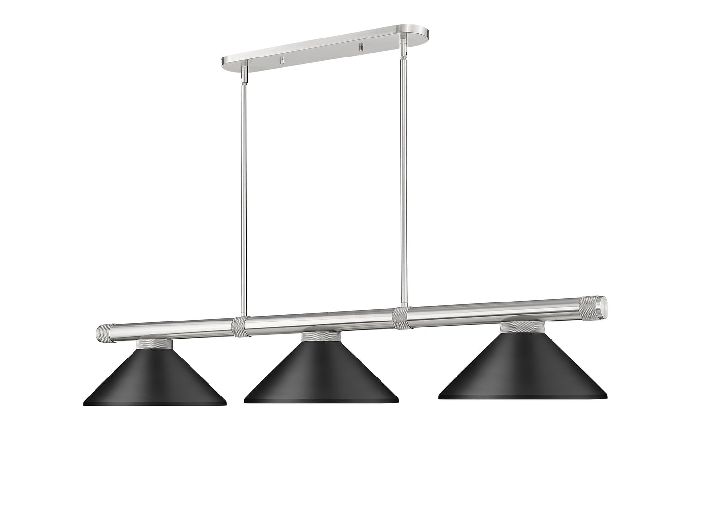 3050-3BN-MMB - Vanguard 3 Light 58" Billiard - Brushed Nickel