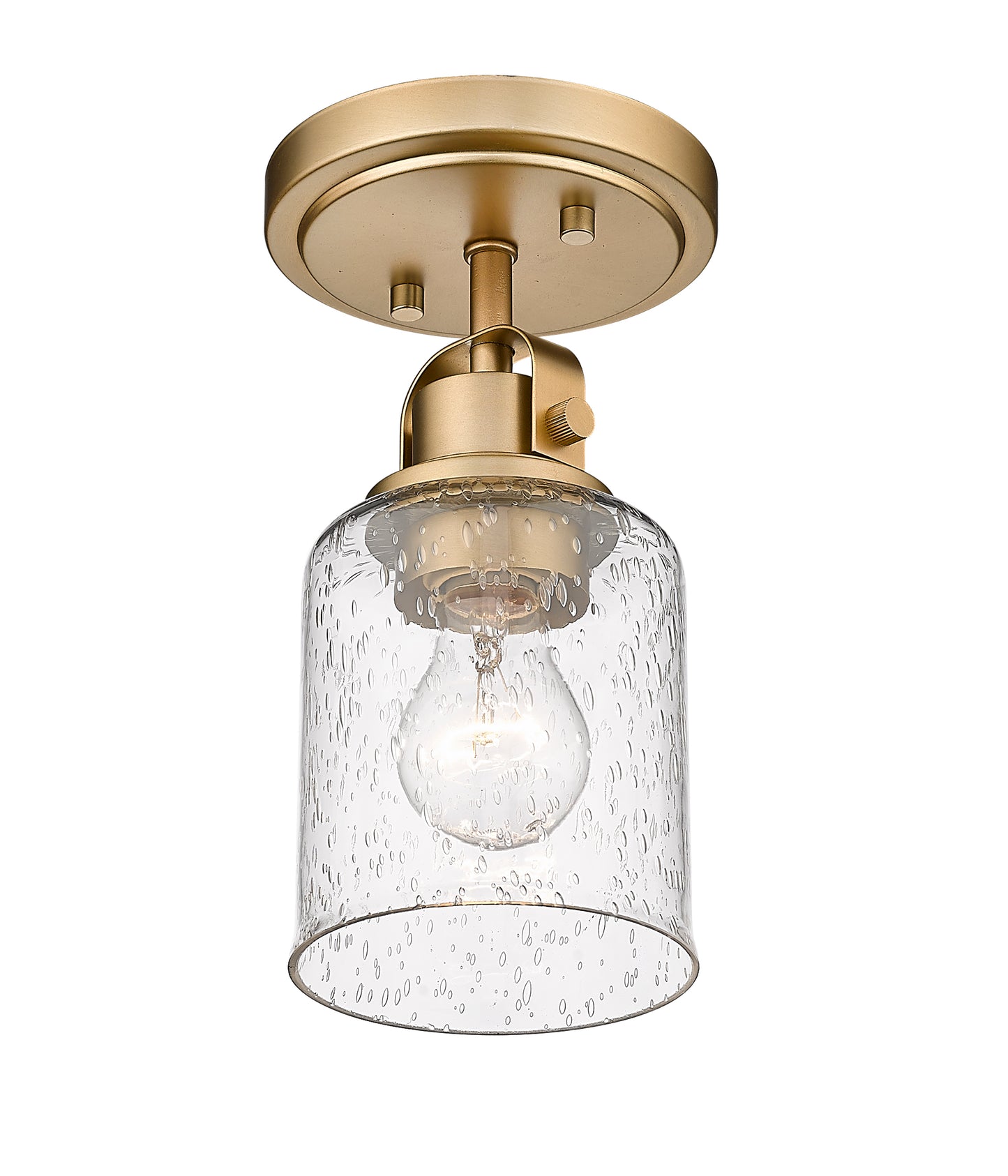 340F1-HG - Kinsley 1 Light Flush 5" Mount - Heirloom Gold