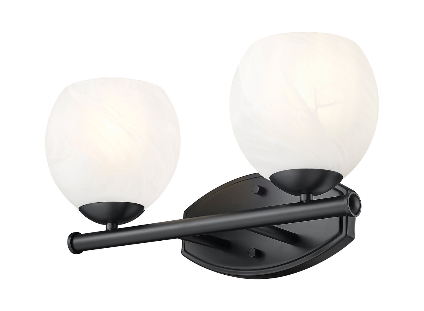 1963-2V-MB - Colette 2 Light 16" Vanity - Matte Black