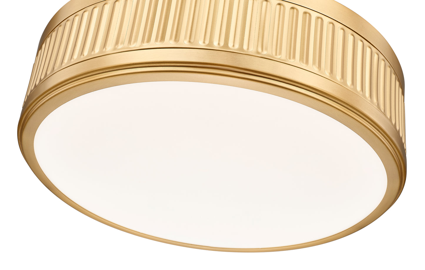 3046SF15-MGLD-LED - Quinn 1 Light Semi Flush 15" Mount - Modern Gold
