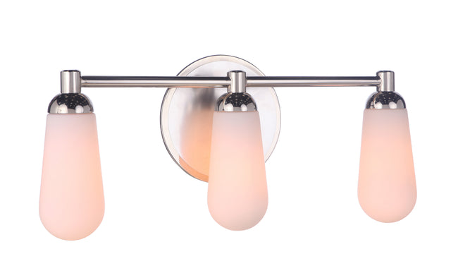 13122BNKPLN3 - Riggs 3 Light 22" Wide Vanity Light - Brushed Polished Nickel / Polished Nickel