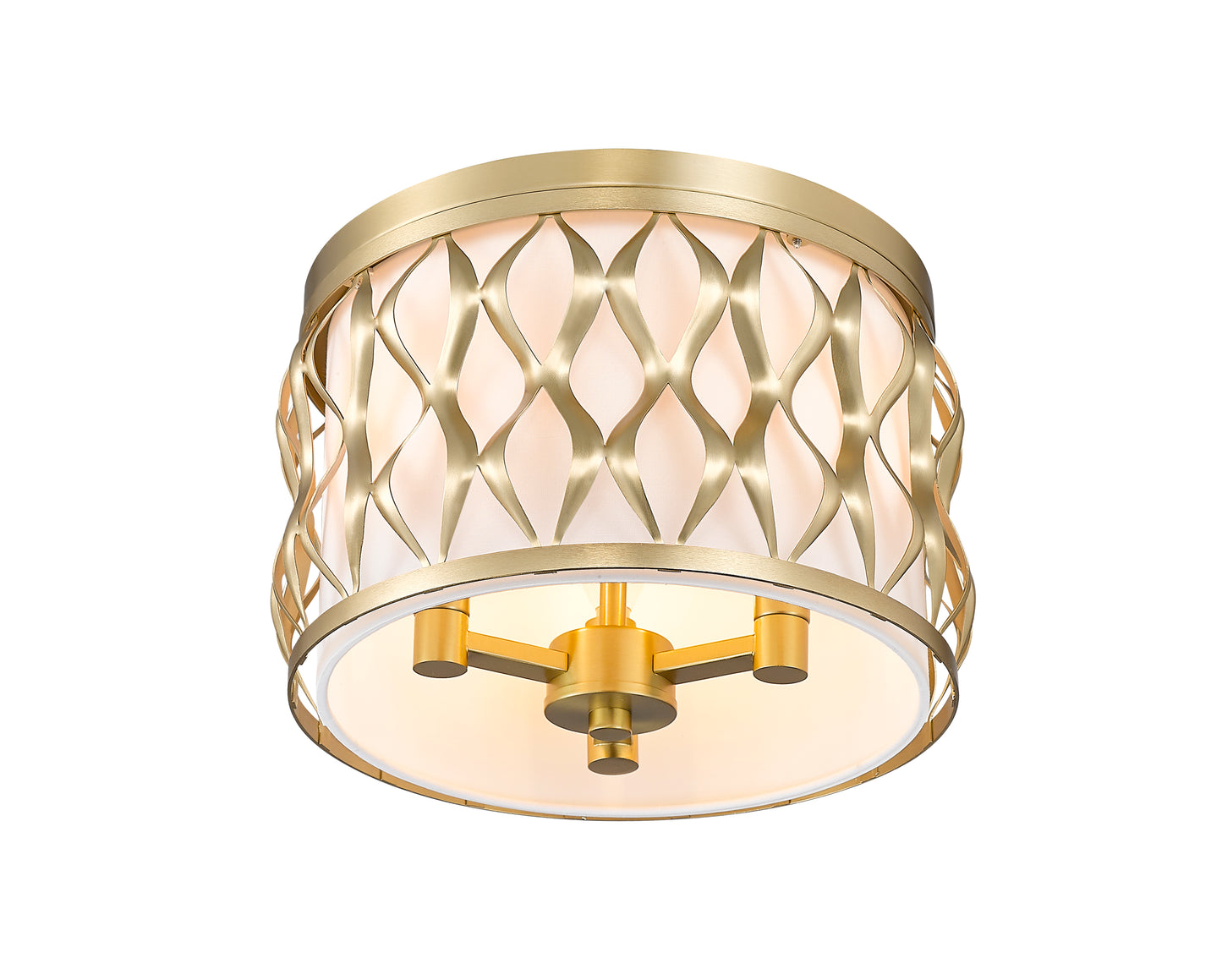 1948F12-MGLD - Harden 3 Light Flush 12" mount - Modern Gold