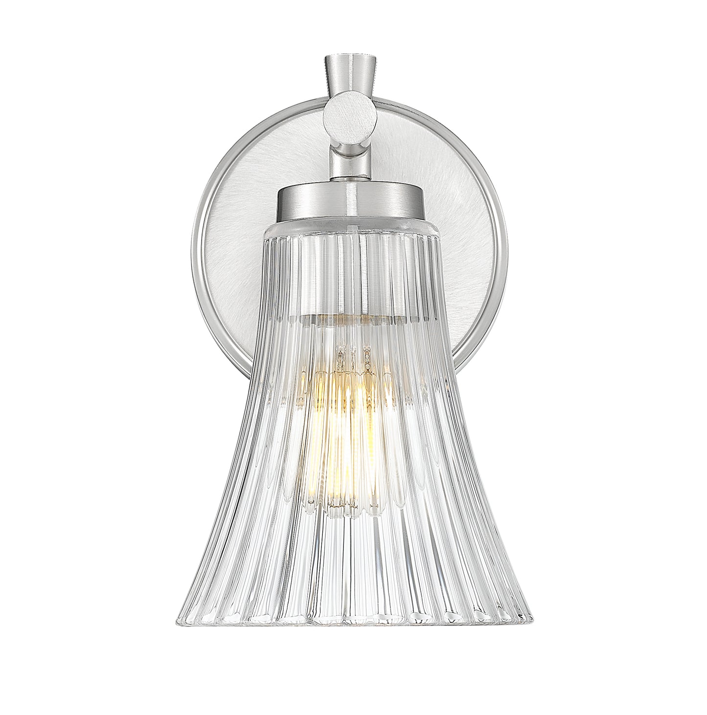 7519-1S-BN - Belle 1 Light Wall 8" Sconce - Brushed Nickel