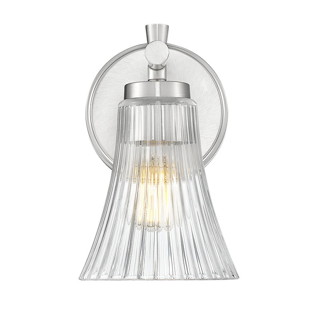 7519-1S-BN - Belle 1 Light Wall 8" Sconce - Brushed Nickel