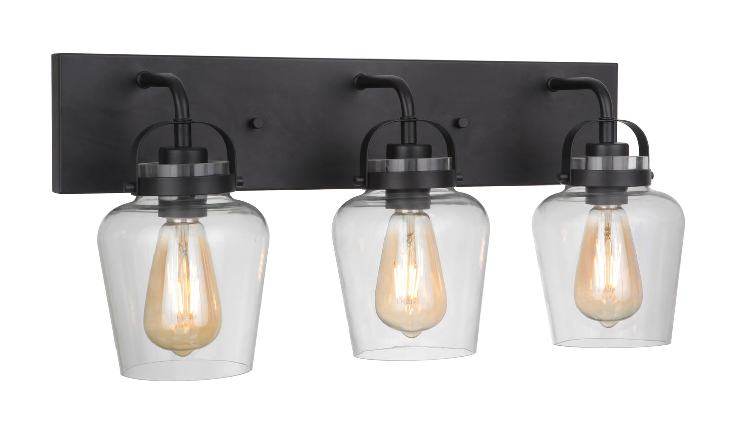 53503-FB - Trystan 3 Light 22" Wide Vanity Light - Flat Black