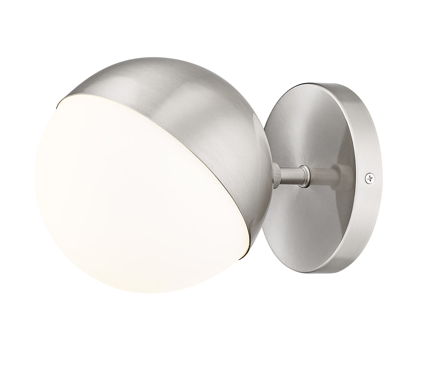 7517-1S-BN - Realm Sphere 1 Light Wall 6" Sconce - Brushed Nickel